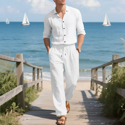 Conjunto de Dos Piezas: Camisa Suelta de Manga Larga y Pantalón Cómodo - Image 15