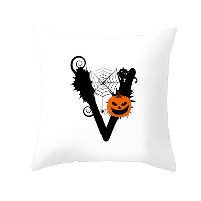 Funda de Cojín de Halloween con Letras Divertidas en Piel de Durazno para Hogar y Oficina - Image 16