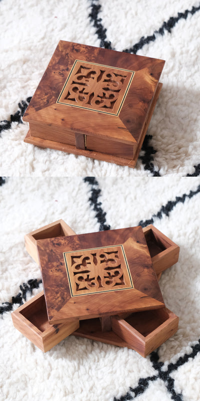 Caja Joyero Marrroquí Giratorio de Madera Artesanal - Image 16