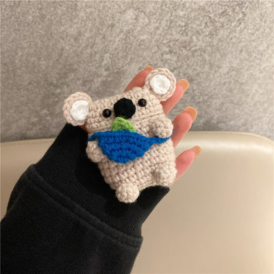 Mochila Tejida Artesanal con Diseño Koala y Funda para Auriculares - Image 16