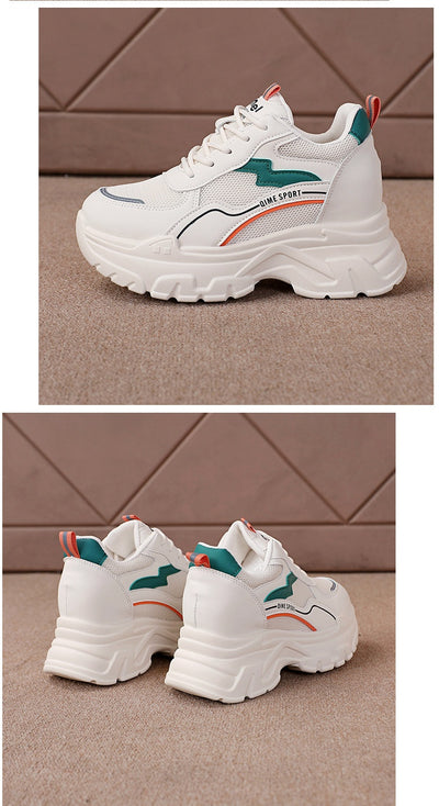 Zapatos Blancos Deportivos con Plantillas Elevadoras Transpirables - Image 12