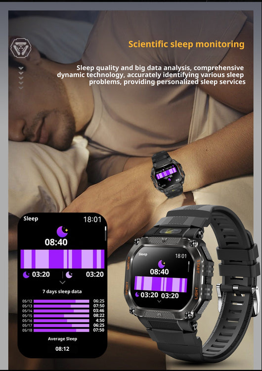 Reloj Inteligente con Llamadas Bluetooth, Monitor de Frecuencia Cardíaca y Sueño - Image 7