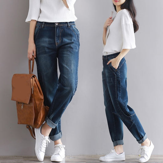 Jeans Mujer Cintura Suelta Pierna Recta Talla Pequeña - Image 10