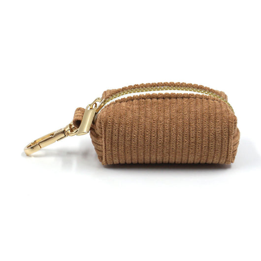 Brown corduroy pet harness with gold-colored metal quick-release buckle and D-rings, shown on a white background. - Image 17