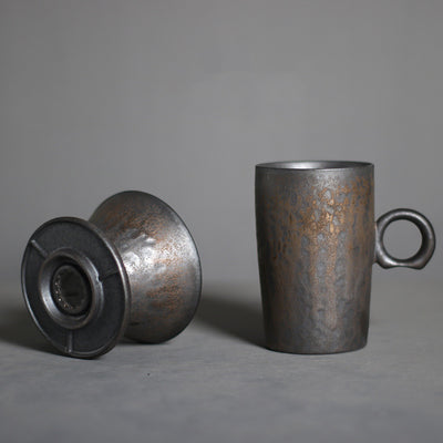 Juego de Cafetera Artesanal Dorada - Image 12