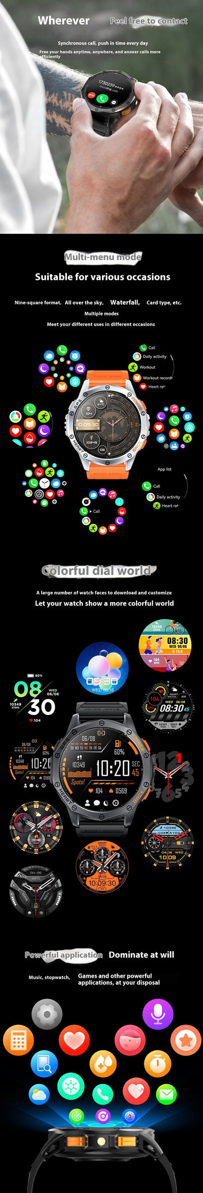Reloj Inteligente K67 con Brújula, Llamadas Bluetooth y Pantalla AMOLED - Image 15