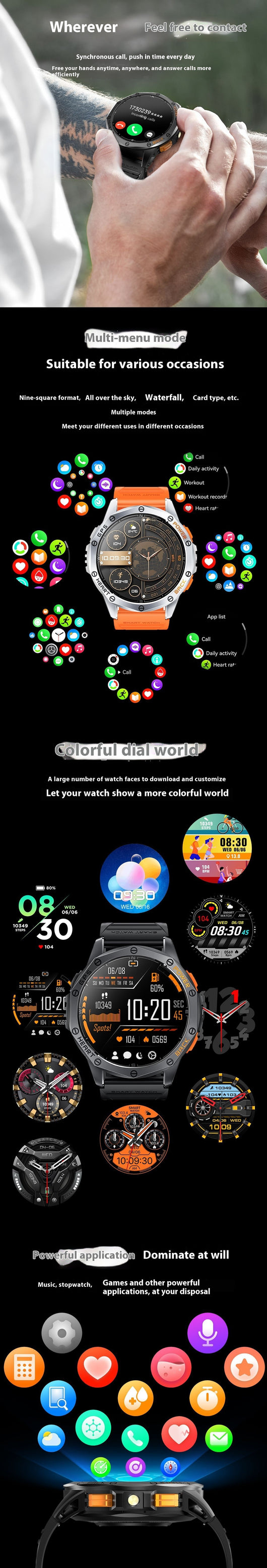 Reloj Inteligente K67 con Brújula, Llamadas Bluetooth y Pantalla AMOLED - Image 15