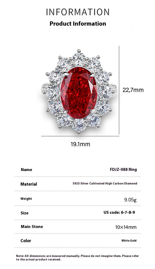 Anillo Vintage Rubí Rojo Sangre de Paloma con Diamante T Square en Plata 925 - Image 8