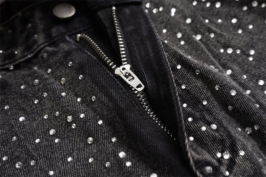 Pantalones Jeans Rectos Anchos con Detalles de Strass - Diseño Casual Moderno - Image 25
