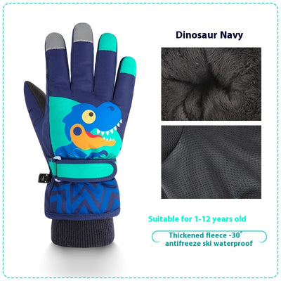 Guantes Térmicos Acolchados para Niños con Diseño de Dinosaurio - Image 4