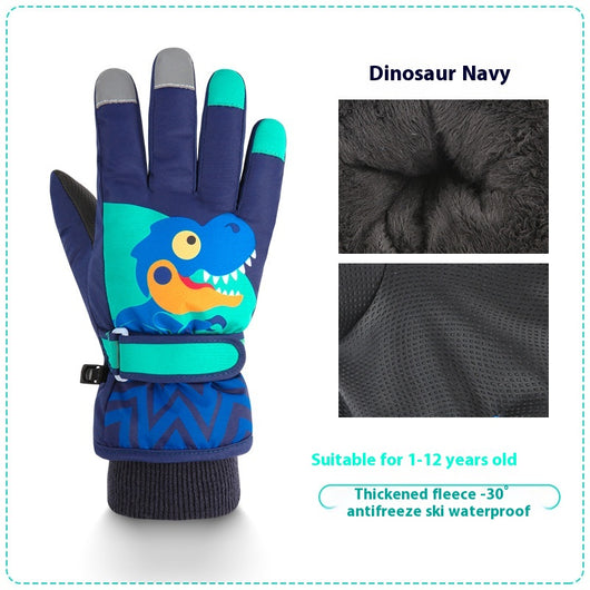 Guantes Térmicos Acolchados para Niños con Diseño de Dinosaurio - Image 4