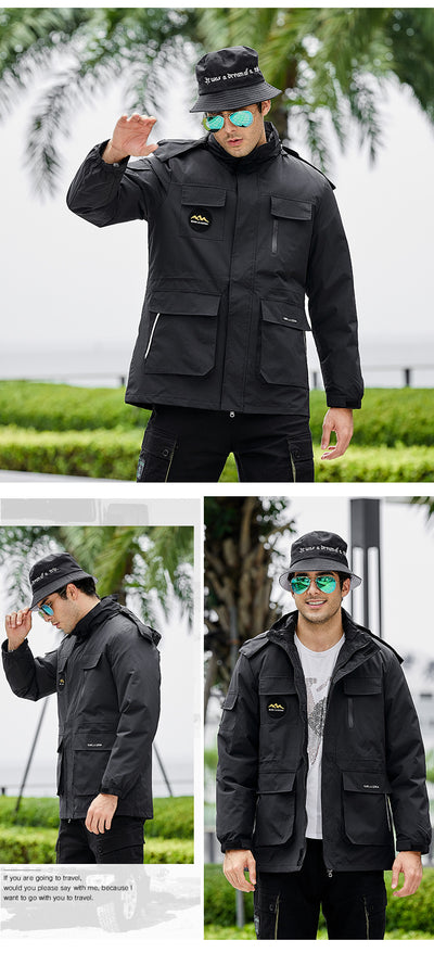 Chaqueta Impermeable 3 en 1 Talla Grande Acolchada - Image 18