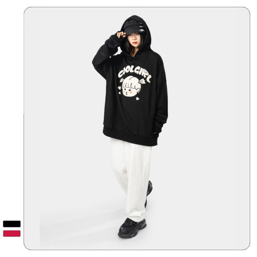 Sudadera Holgada con Capucha y Diseño Cartoon - Algodón Suave - Image 6