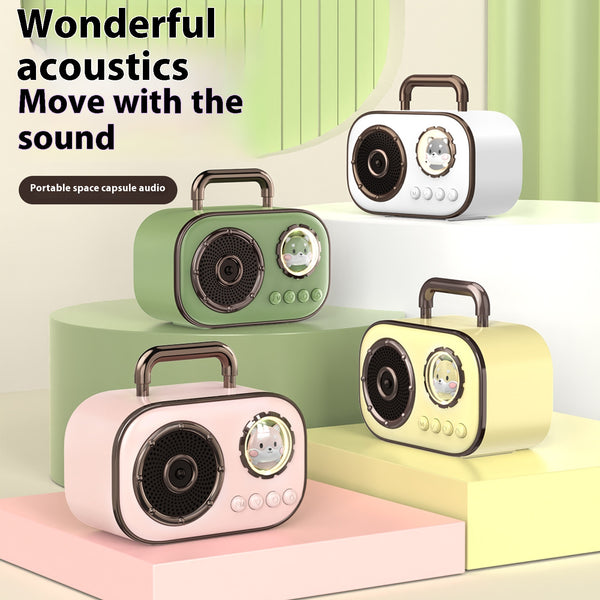Parlante Bluetooth Retro Portátil para el Hogar