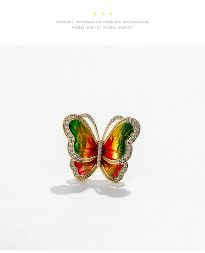Conjunto de Tres Piezas: Collar, Anillo y Aretes de Perla de Agua Dulce con Diseño de Mariposa - Image 9