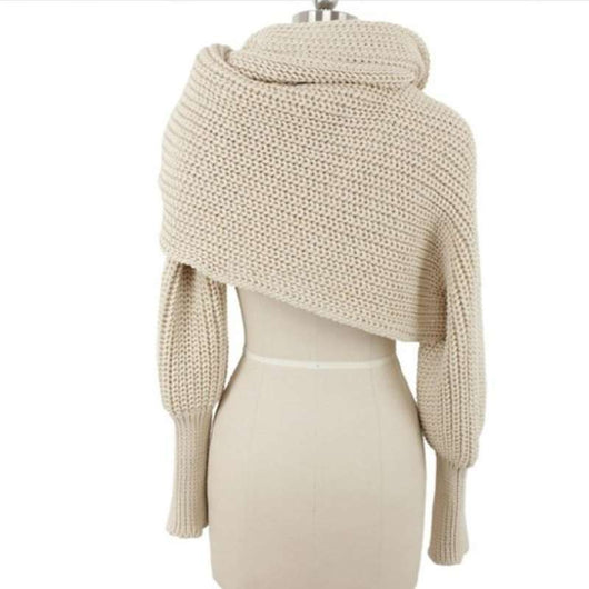 Bufanda Tejida con Mangas Extendidas para Mujer - Image 12