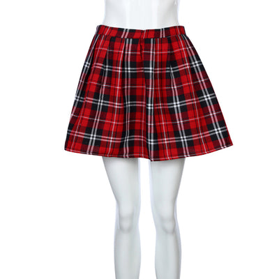 Falda Plisada a Cuadros Cintura Media para Mujer - Image 7