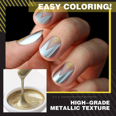 Adhesivo para Uñas con Efecto Espejo Dorado Japonés - Image 15