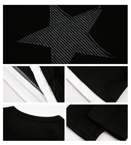 Suéter Retro Americano con Parches XINGX - Diseño Dos Tonos - Image 8
