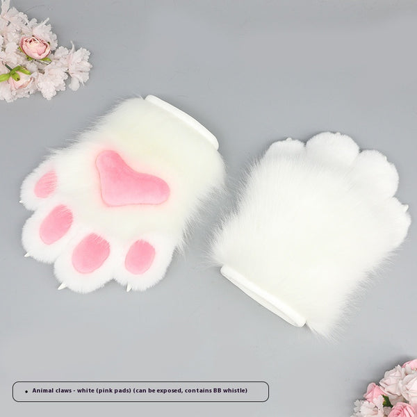Guantes de Felpa Artesanales para Disfraz de Bestia - Garras Peludas Roleplay - Image 5
