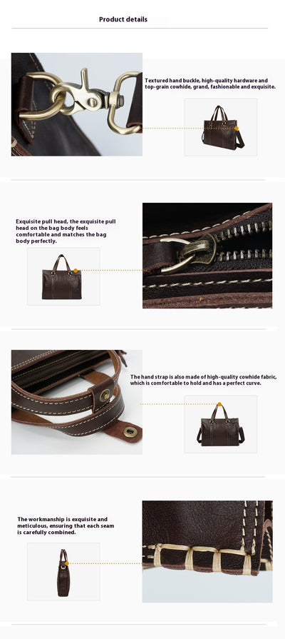 Bolsa Mensajera de Cuero Vacuno Engrasado Premium - Image 13