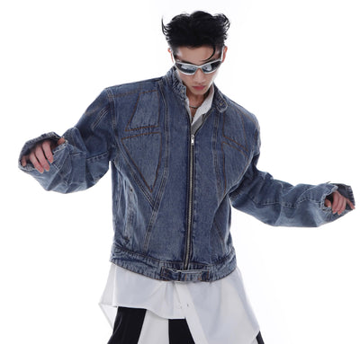 Chaqueta Vaquera Corta Estilo Americano para Hombre - Primavera y Otoño - Image 11