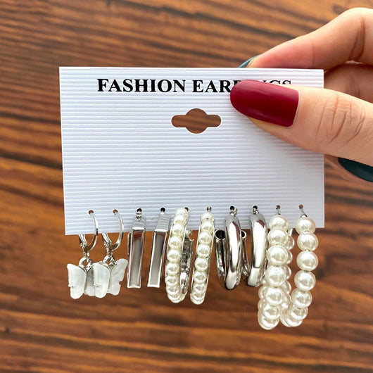 Aretes Mariposa de Aro con Perla y Acrílico - Image 10