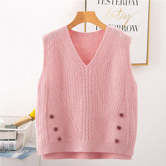 Chaleco Pullover con Cuello de Solapa para Mujer - Image 5