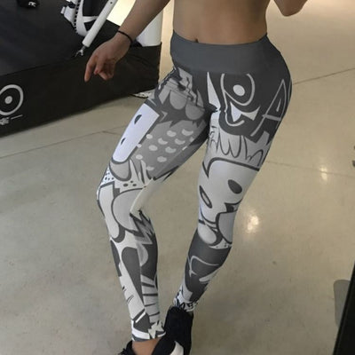 Leggings de Cintura Alta con Estampado Digital Europeo y Americano - Image 7
