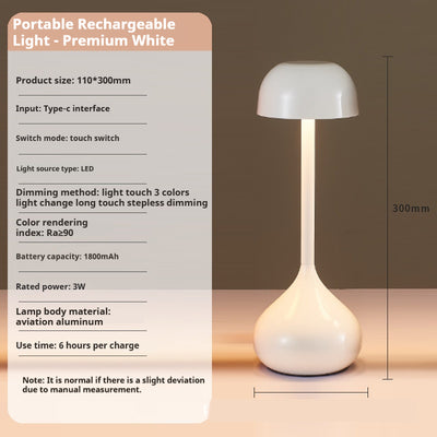 Lámpara de Mesita Nórdica Recargable con Luz Ambiental - Image 7