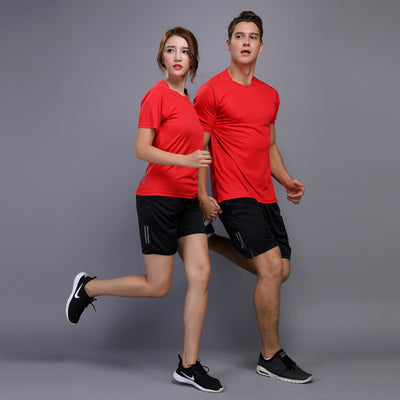 Smiling man wearing a black short sleeve crew neck t-shirt, ideal for sports and fitness activities. - Image 6