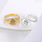 New Girl Pattern Dorado-plated Ring Simple Plateado Number7