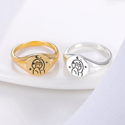 Anillo Dorado Minimalista para Mujer - Diseño Elegante y Versátil - Image 3