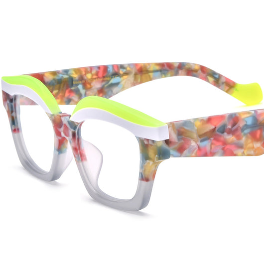 Gafas Cat Eye con Bordes Gruesos Bicolor - Image 6