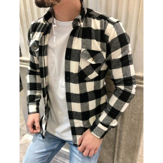 Camisa de Cuadros de Algodón Cepillado para Hombre - Oferta Especial - Image 11