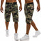Pantalones Cortos Deportivos Camuflaje con Cremallera y Amarre
