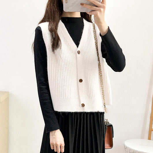 Chaleco Cardigan Tejido Suelto sin Mangas para Mujer - Image 25