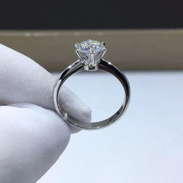 Anillo de Moissanita para Mujer en Plata 925 - Brillo Diamante Auténtico