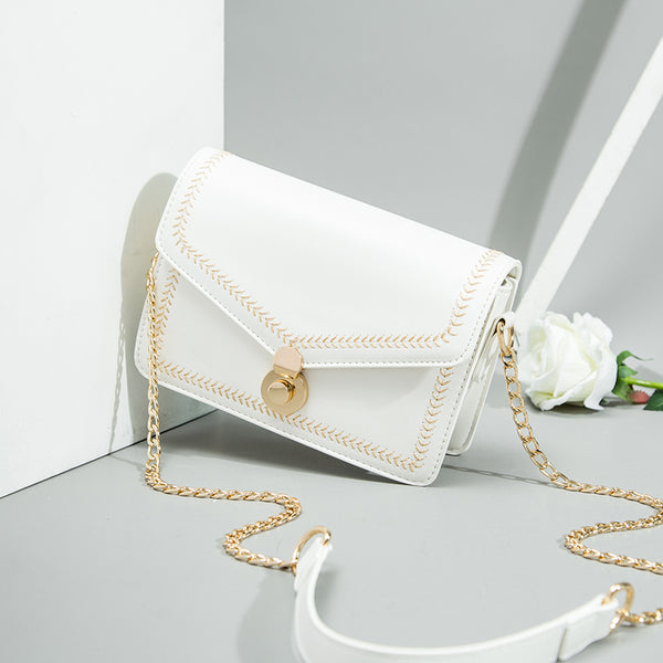 Bolso Mensajero de Cadena Dorada para Mujer - Versátil y Moderno