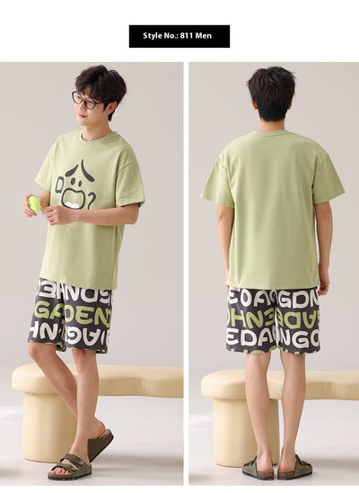 Pijama Corto Holgado para Pareja - Shorts Cómodos de Verano - Image 29