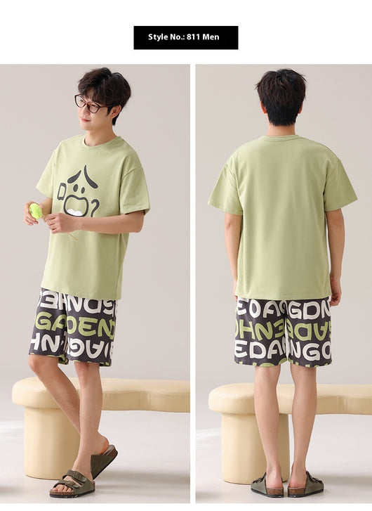 Pijama Corto Holgado para Pareja - Shorts Cómodos de Verano - Image 29