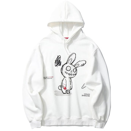 Sudadera con Capucha Estampado Conejo Graffiti para Mujer - Talla Plus - Image 12