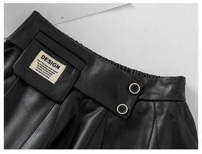 Falda de Cuero Infantil Estilo Coreano para Otoño Invierno - Image 16