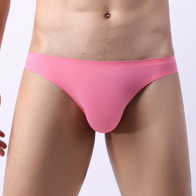 Calzoncillos Hombre Seda de Hielo Sin Costuras Rayas Cintura Baja - Image 17