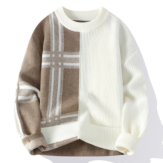 Suéter Casual de Cuello Redondo Tejido para Hombre - Image 6