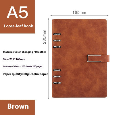 Cuaderno A5 Profesional con Hojas Removibles para Negocios y Reuniones - Image 8