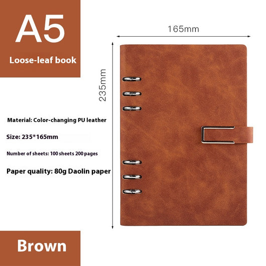 Cuaderno A5 Profesional con Hojas Removibles para Negocios y Reuniones - Image 8