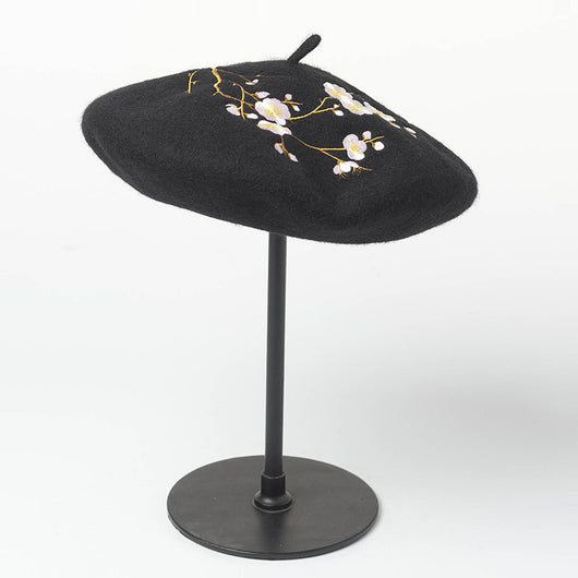 Boina de Lana con Bordado de Ciruela - Estilo Pintor - Image 10