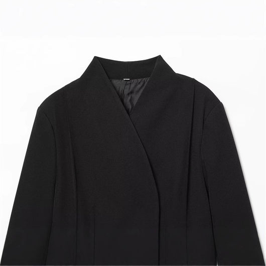 Chaqueta Blazer Mujer Negra Ajustada Manga Larga - Image 3