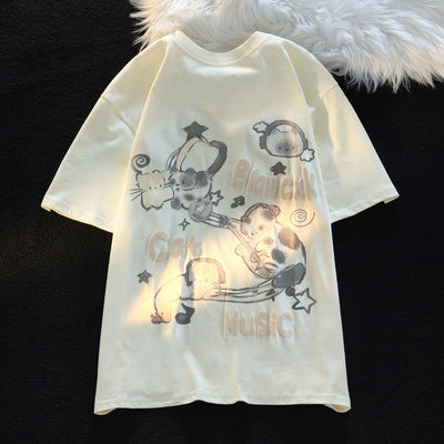Camiseta Gato Graffiti 300g Algodón Xinjiang Premium - Image 6